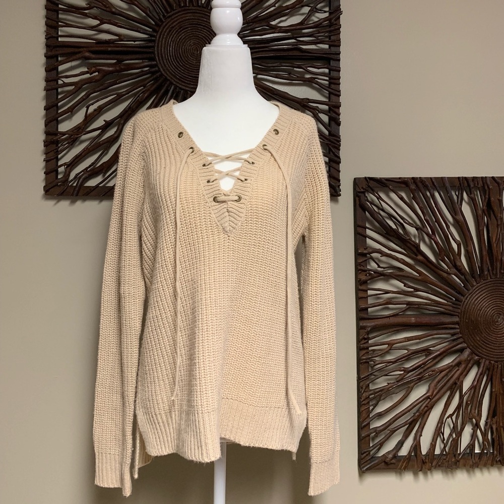 Lace Up Sweater.